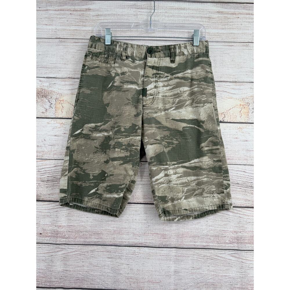 LRG‎ Lifted Research Group Camouflage Ripstop Shorts Mens 30 Green Camo